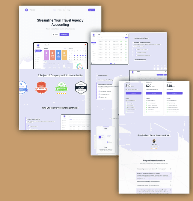 Streamline travel agancy website